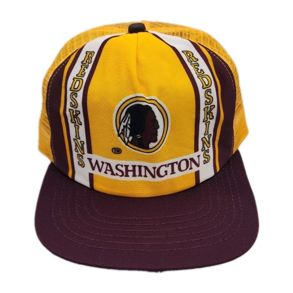 Vintage 80s Washington Redskins Mesh Foam Trucker Hat Snapback Closure